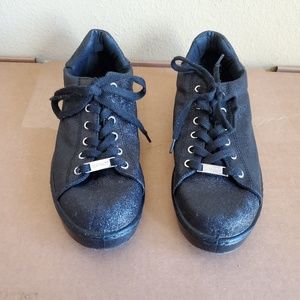 Topshop Black Glitter Sneakers Size 40